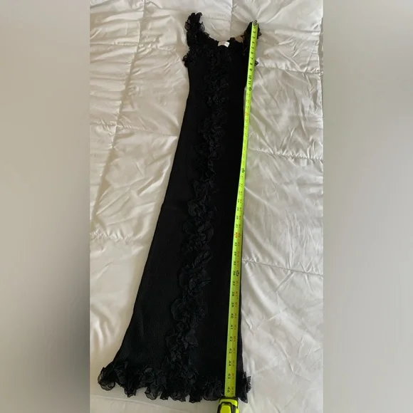 New Meshki Shay Lace Ruffle Knit Maxi Dress Size XS - Picture 5 of 6